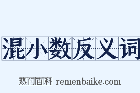 混小数反义词是什么意思的图片
